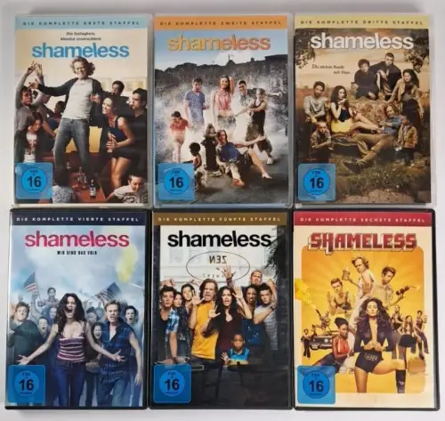 6 DVD Boxen: Shameless Staffel 1-6, Paul Abbott, William H. Macy, Serie