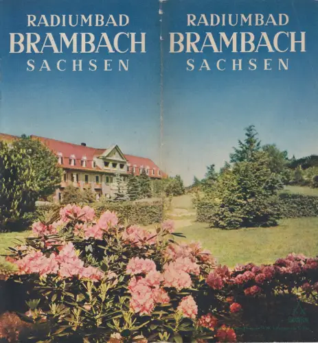 Prospekt: Radiumbad Brambach Sachsen, 1939, gebraucht, gut, Heilstätte