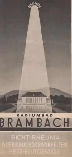 Prospekt: Radiumbad Brambach, 1939, Carl Werner, Reichenbach, gebraucht, gut