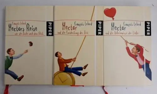 3 Bücher Francois Lelord: Hectors Reise & Zeit & Liebe, gebraucht, sehr gut