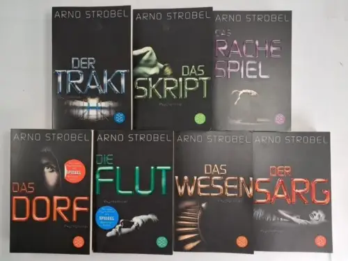 7 Thriller von Arno Strobel: Trakt, Skript, Rachespiel, Dorf, Flut, Wesen, Sarg