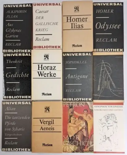 12 Bücher Reclam Universal Bibliothek Belletristik Versdichtung, Homer, Horaz...
