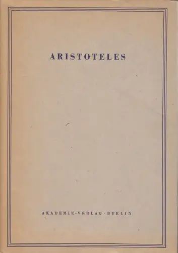 Buch: Nikomachische Ethik, Aristoteles.  Werke Band 6, 1983
