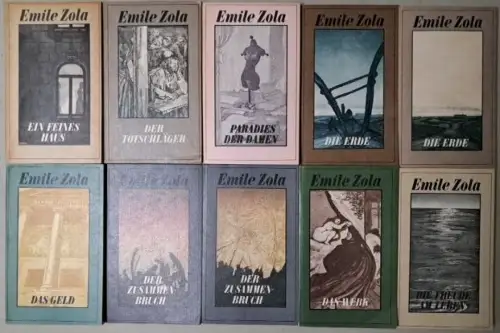10 Bücher Die Rougon-Macquart, Zola, Emile, Rütten & Loening, Geld, Werk ...