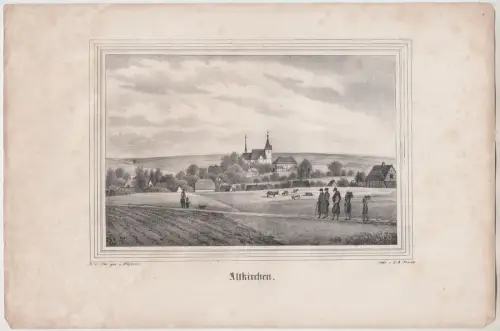 Altkirchen. Original-Lithographie, Johann F. W. Wegener, um 1843, F. A. Renner