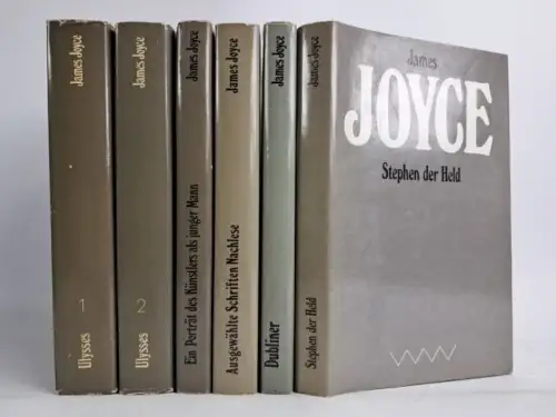 6 Bücher James Joyce, Ausgewählte Werke, Verlag Volk und Welt, gebraucht, gut