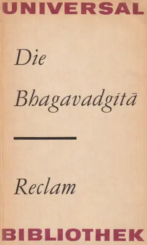 Buch: Die Bhagavadgita, Mylius, Klaus. Reclams Universal-Bibliothek, 1980