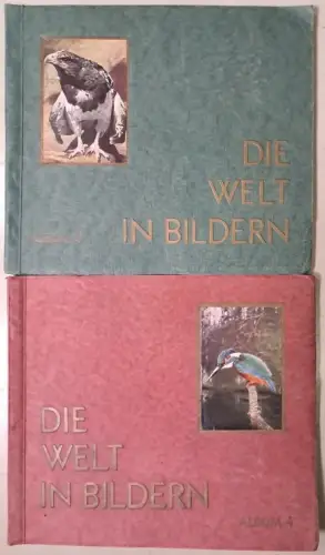 14 Sammelbilder Alben: Die Welt in Bildern, Gestalten der Weltgeschichte ...