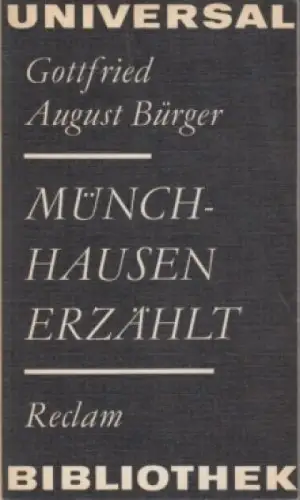Buch: Münchhausen erzählt, Bürger, G. A., Reclams Universal-Bibliothek 121, 1981
