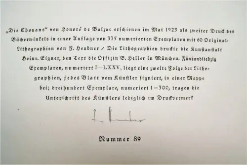 Buch: Die Chouans oder Die Bretagne im Jahre 1799, Balzac, Honore de. 1923