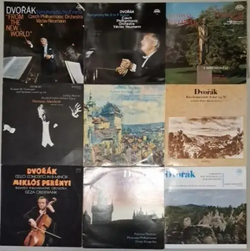 9 Schallplatten  Antonin Dvorak, 12" LP, Vinyl, Bundle, Sammlung, Klassik