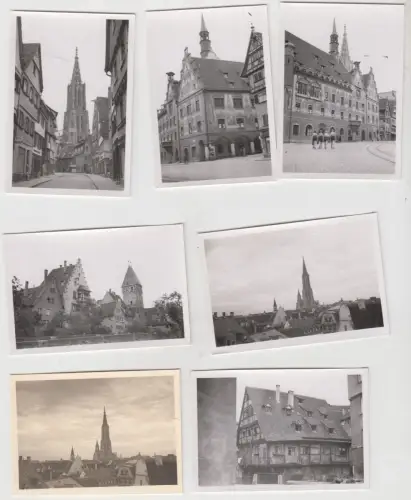 7 Kleinformat Fotos von Ulm, Aufnahmen aus der zweiten Hälfte der 1930er Jahre