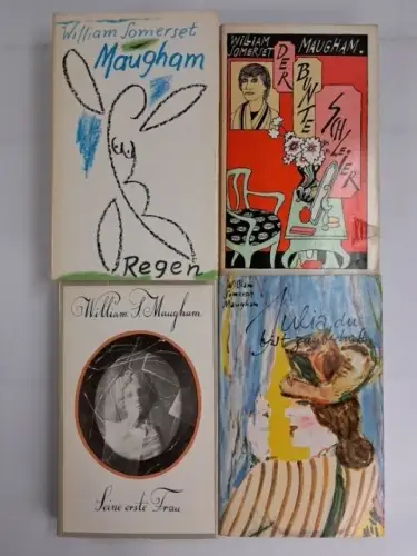 4 Bücher William Somerset Maugham, Volk und Welt, Regen, Julia, Schleier, Frau