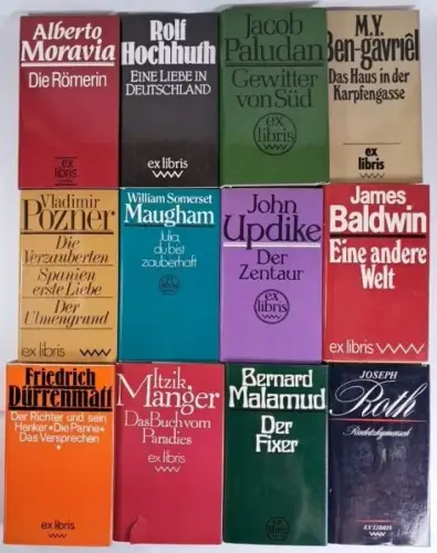 10 Bände ex libris DDR Volk und Welt, Moravia, Hochhuth, Paludan, Bengavriel ...