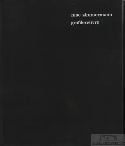 Buch: grafik - oeuvre, Zimmermann, Mac. 1970, Heinz Moos Verlag, gebraucht, gut