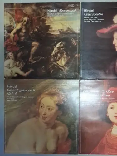 10 Schallplatten Georg Friedrich Händel, 12" LP, Vinyl, Eterna Edition, Klassik