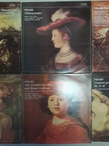 10 Schallplatten Georg Friedrich Händel, 12" LP, Vinyl, Eterna Edition, Klassik