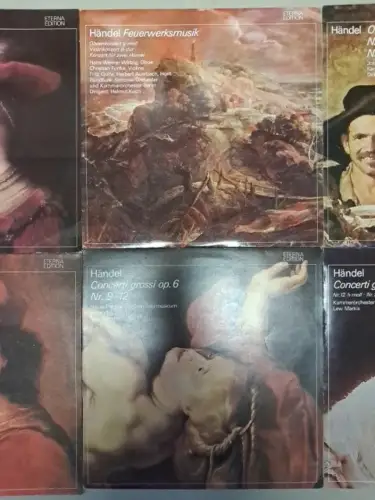 10 Schallplatten Georg Friedrich Händel, 12" LP, Vinyl, Eterna Edition, Klassik