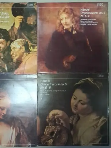 10 Schallplatten Georg Friedrich Händel, 12" LP, Vinyl, Eterna Edition, Klassik