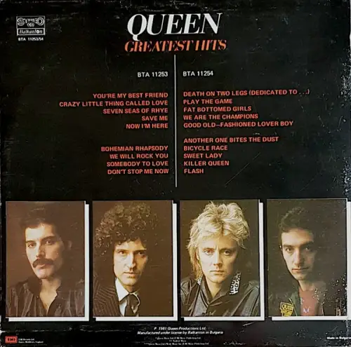 LP: Queen - Greatest Hits, Balkanton - BTA 11253/54, Bulgaria, 1988, Vinyl