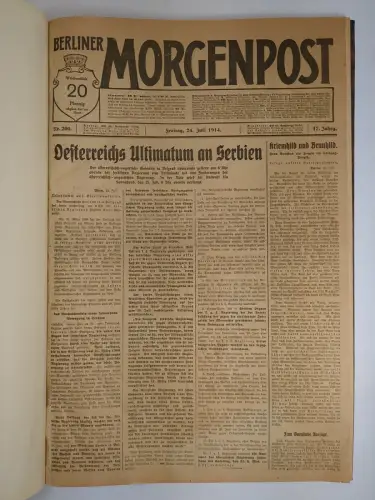 Berliner Morgenpost 17. Jahrgang 1914 (Juli/August), Nr. 200-238, mit Beilagen