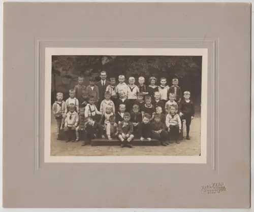 Fotografie: Gruppenbild Klassenfoto Leipzig, Karl Keil, Rabet 13, um 1900