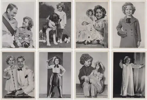 8 Autogrammkarten Shirtley Temple - ohne Autogramm!, gebraucht, gut