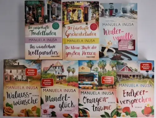 7 Bände Manuela Inusa, Valerie Lane, Kalifornische Träume, 9 Romane in 7 Bänden