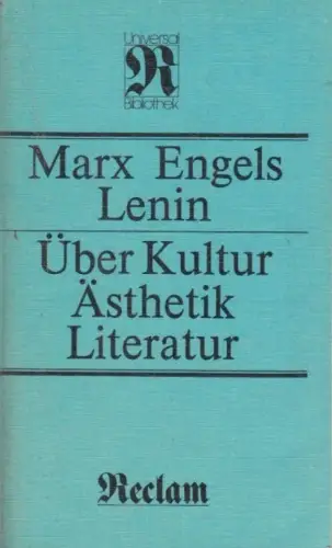 Buch: Über Kultur, Ästhetik, Literatur, Marx, Engels/ Lenin. 1987