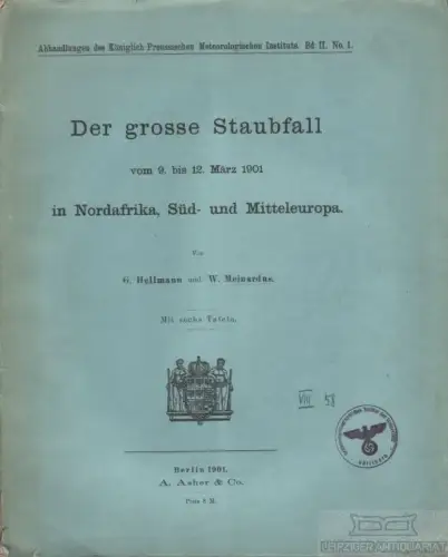 Buch: Der grosse Staubfall vom 9. bis 12. März 1901 in Nordafrika... Hellmann