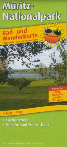 Landkarte: Müritz-Nationalpark: Rad- und Wanderkarte 1:50000, Publicpress