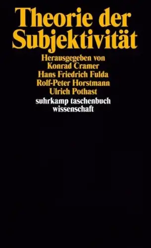 Buch: Theorie der Subjektivität, Cramer, Konrad, 1990, Suhrkamp, gebraucht, gut