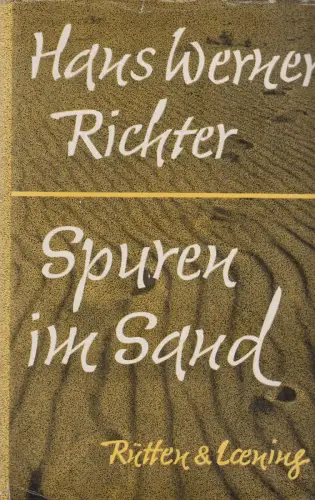 Buch: Spuren im Sand, Richter, Hans Werner. 1961, Verlag Rütten & Loening