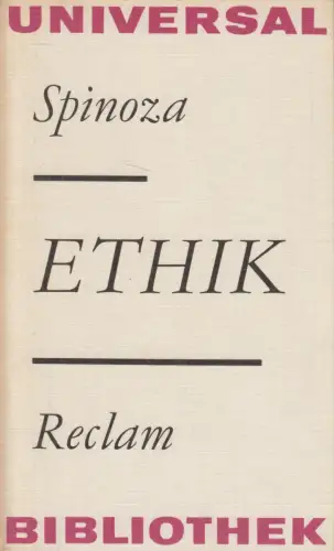 Buch: Ethik, Spinoza, Baruch. Reclams Universal-Bibliotek, 1982, gebraucht, gut