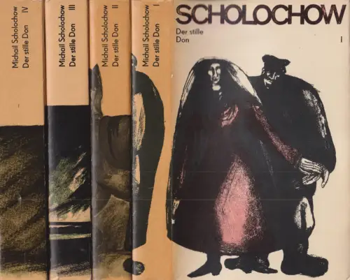 Buch: Der stille Don 1.- 4. Buch, Scholochow, Michail. 4 Bände, 1966