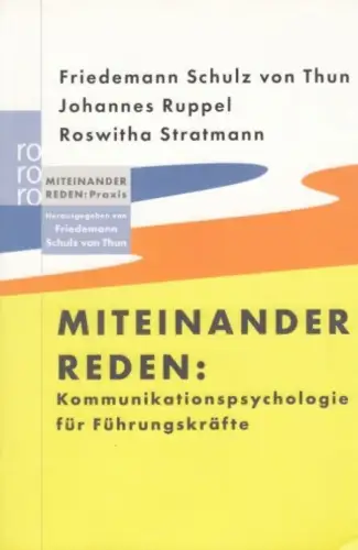 Buch: Miteinander reden, Schulz von Thun, Friedemann, 2003, Rowohlt
