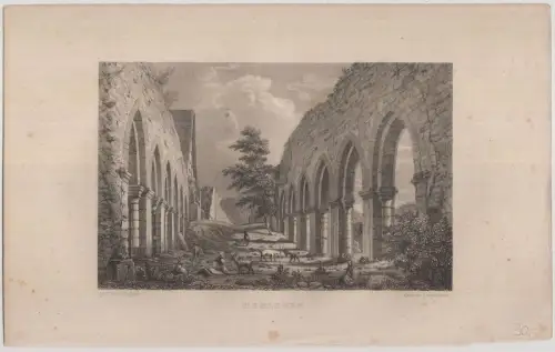 Stahlstich: Memleben, Das malerische und romantische Deutschland, Wagner, 346257