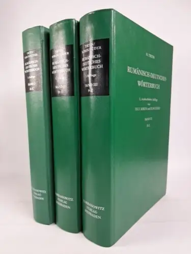Buch: Rumänisch-Deutsches Wörterbuch 1-3, Tiktin, Harrassowitz, 3 Bände, 3. Aufl