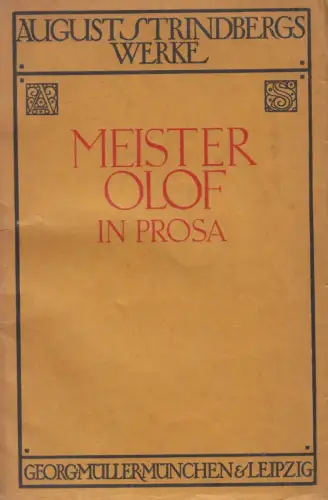 Buch: Meister Olof, August Strindberg, 1919, Georg Müller, Interimsbroschur