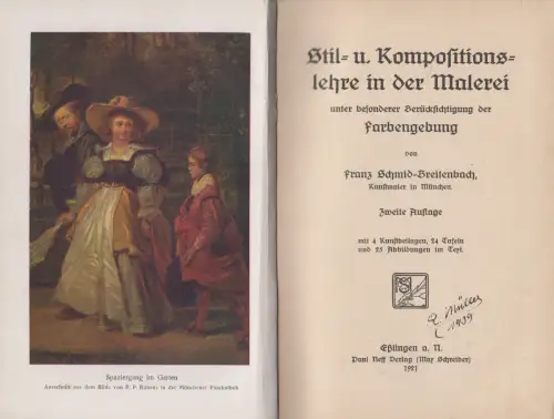 Buch: Stil- und Kompositionsehre in der Malerei, Franz Schmid-Breitenbach, 1921