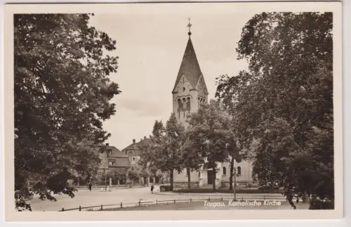 AK Torgau, Katholische Kirche, ca. 1953, Reprocolor, Postkarte, Fotokarte