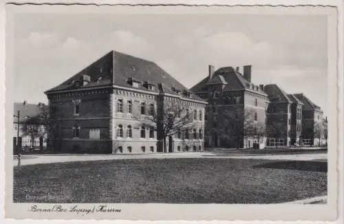 AK Borna (Bez. Leipzig), Kaserne, Trinks & Co., Postkarte, Fotokarte