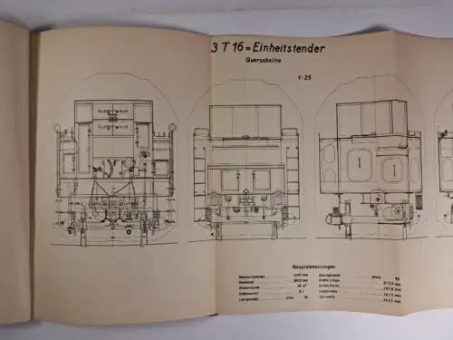 Buch: Beschreibung des dreiachsigen 16 m³-Tenders Gattung 3 T 16, 1928
