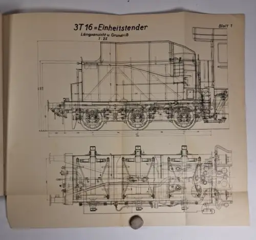 Buch: Beschreibung des dreiachsigen 16 m³-Tenders Gattung 3 T 16, 1928