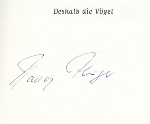 Buch: Deshalb die Vögel, Hünger, Nancy, 2009, Edition AZUR, Instabile Texe