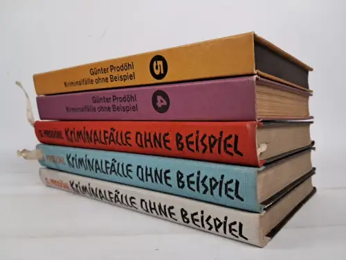 5 Bücher Kriminalfälle ohne Beispiel, Folge 1 bis 5, Günter Prodöhl,