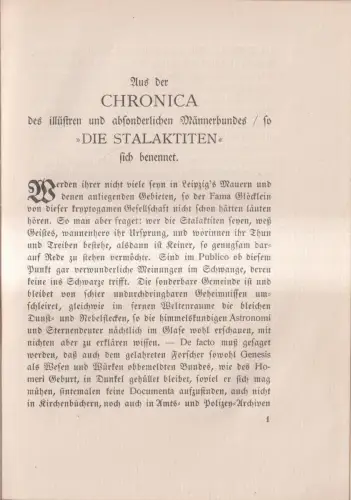 Buch: Aus der Chronica des illüstren und absonderlichen Männerbundes Stal 339909