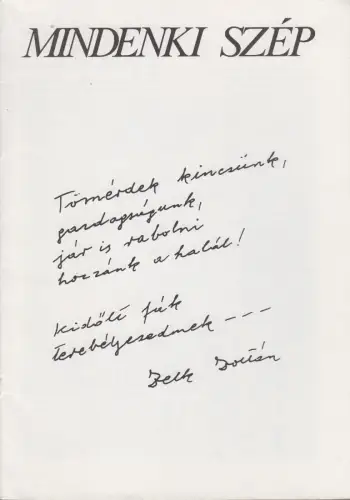 Heft: Mindenki Szep, Hegyi Gabor & Nagy Sandor, 1985, Typorg-Nyomda, ungarisch