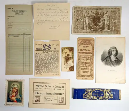 Buchfunde: Hesse & Co. Leipzig, Karl Foerster Potsdam, Spinoza, 1000 Mark ...