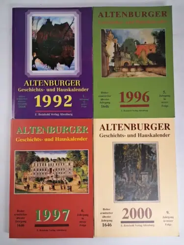 4 Hefte Altenburger Geschichts- und Hauskalender 1992 / 196 / 1997 / 2000